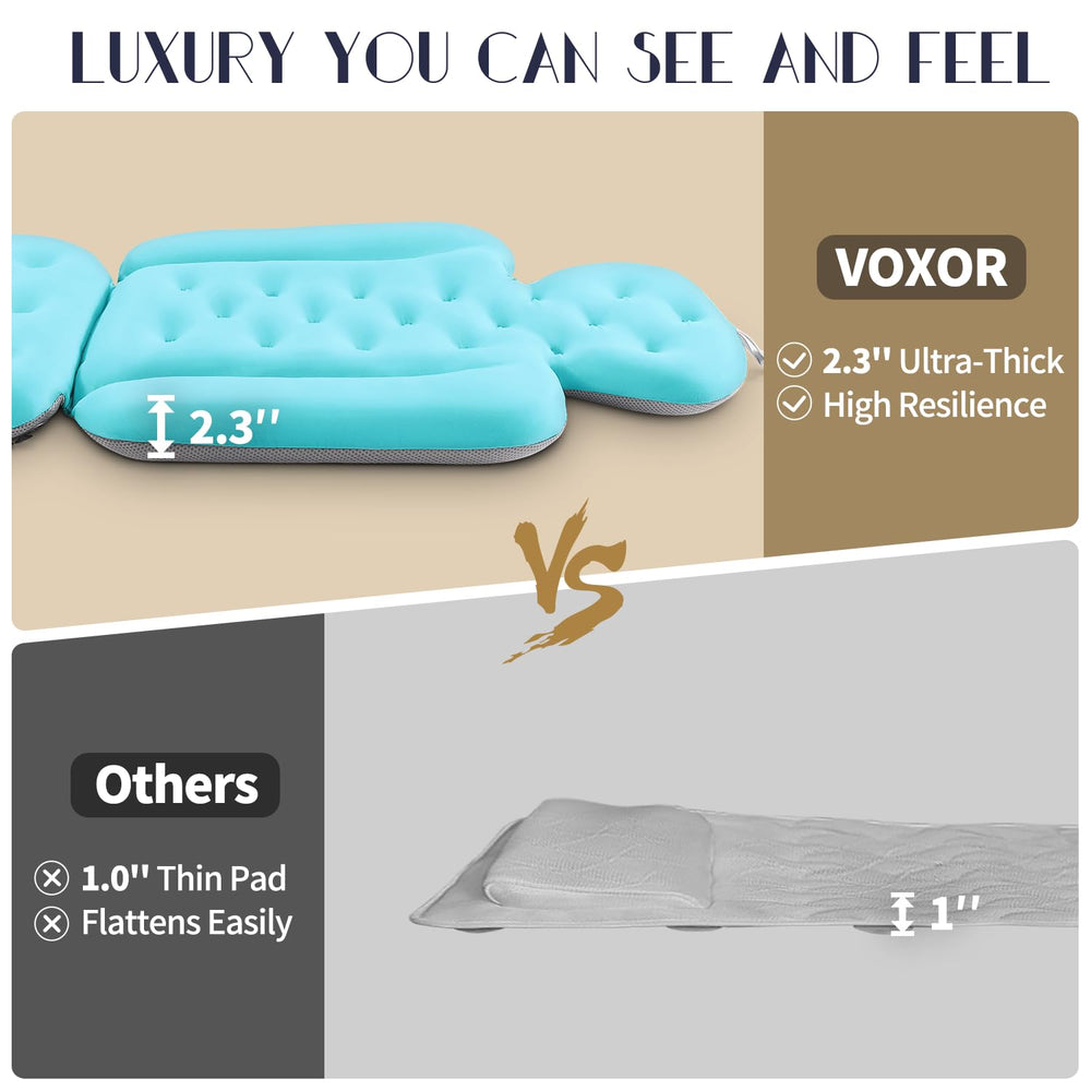 VOXOR ocean blue bath pillow packaging view suitable for gifting