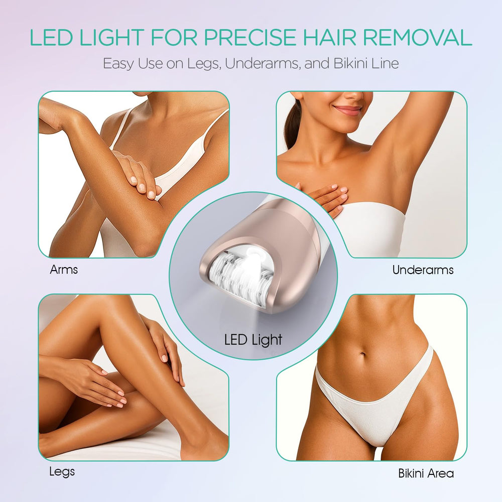 VOYOR Epilator BM300 cordless design enables on-the-go hair removal.