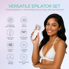 VOYOR Epilator BM300 shaver head close-up for quick short-hair prep.