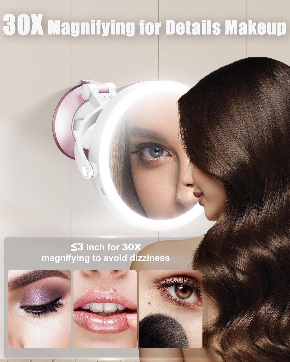 vpu 3-color lighting modes for warm, natural, or cool styling.