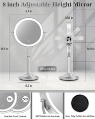 vpu makeup mirror 30x detail close-up for accurate brow shaping