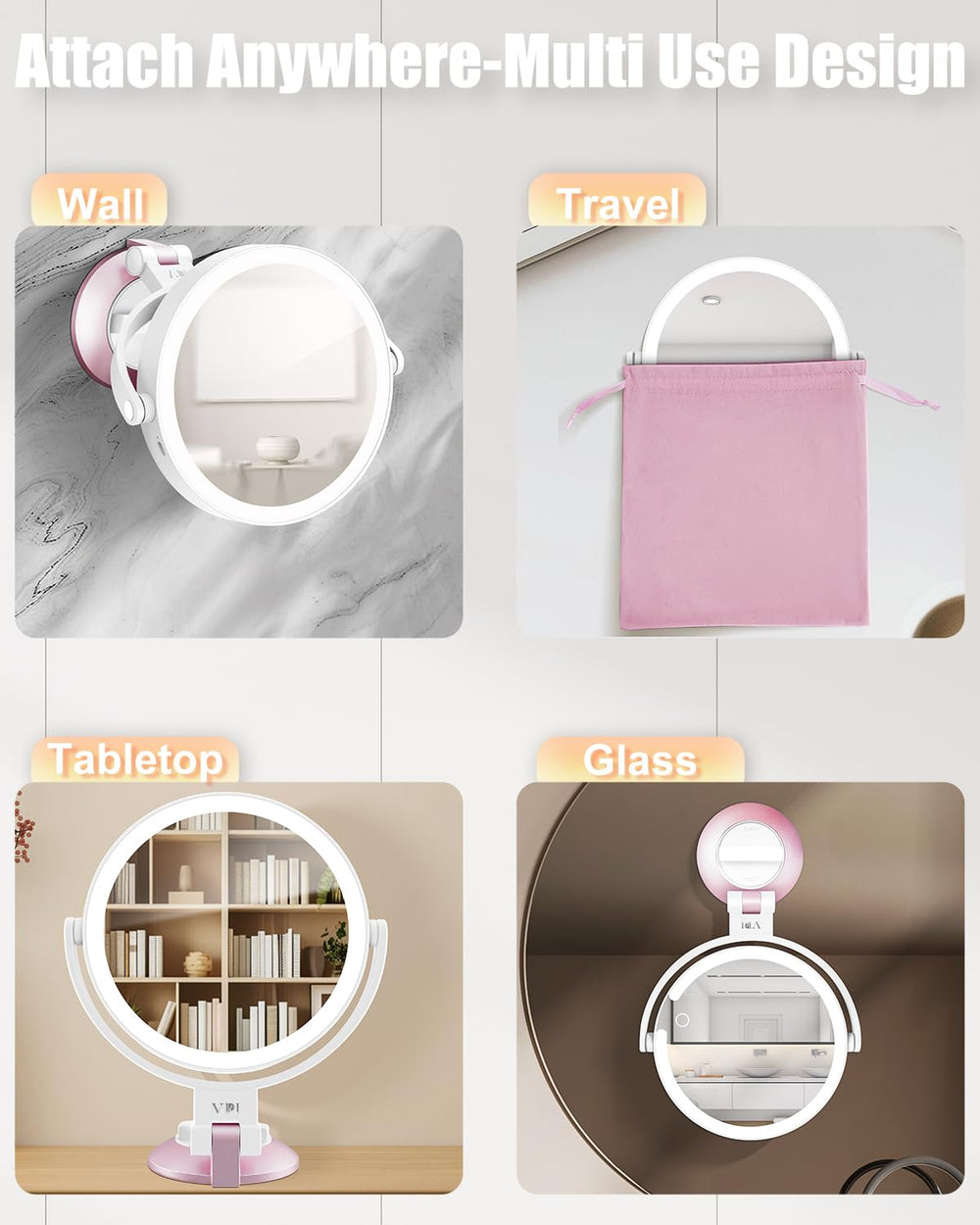 vpu travel kit with velvet pouch for on-the-go touch-ups.