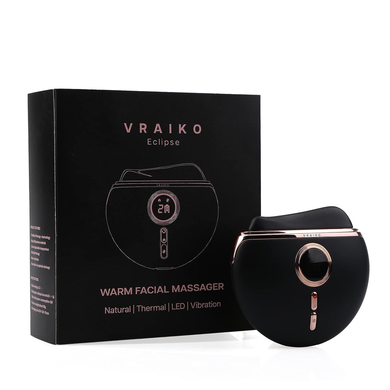 VRAIKO Eclipse USB-C charging for convenient cordless sessions