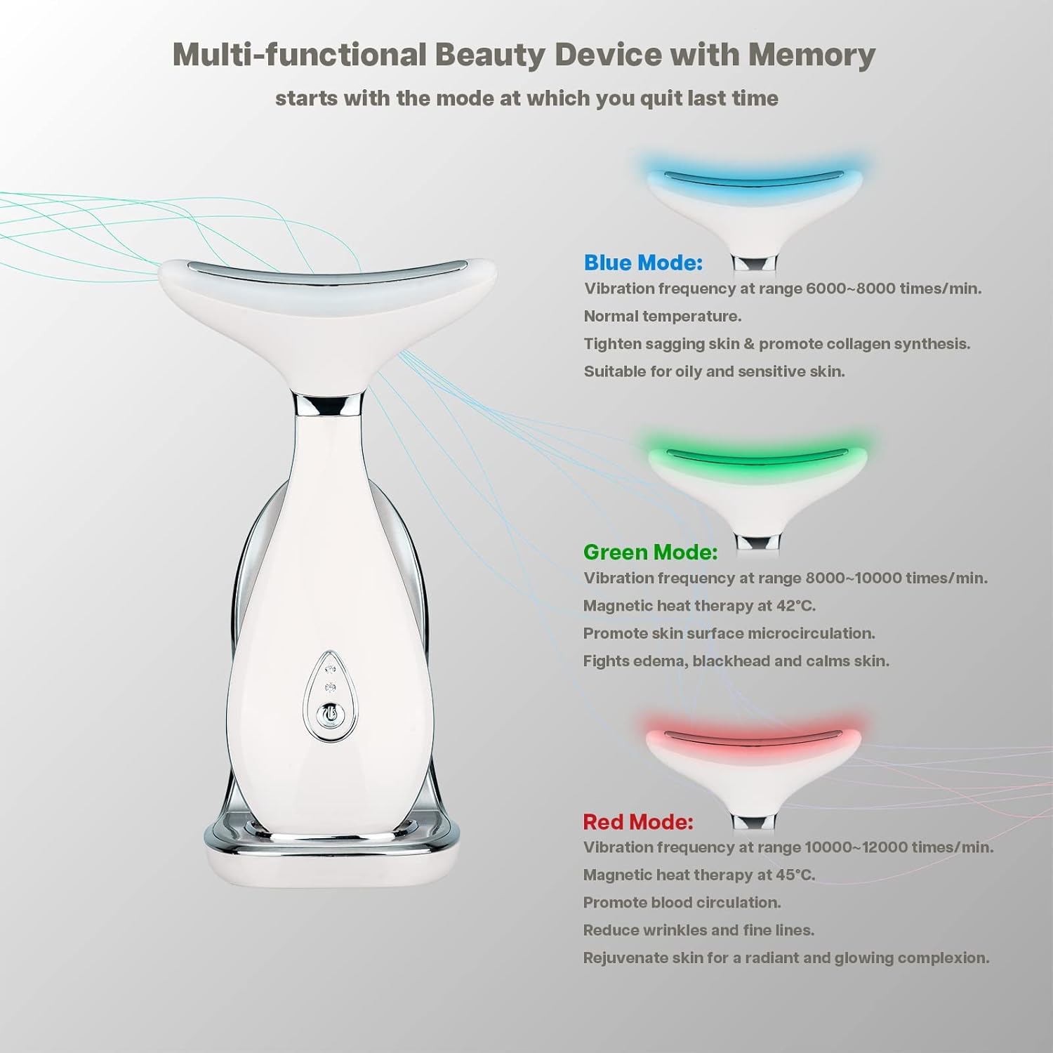VRAIKO Lily massager side view shows ergonomic grip for precise contouring