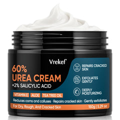 VREKEF Urea Cream 60% bottle for deep hydration on feet