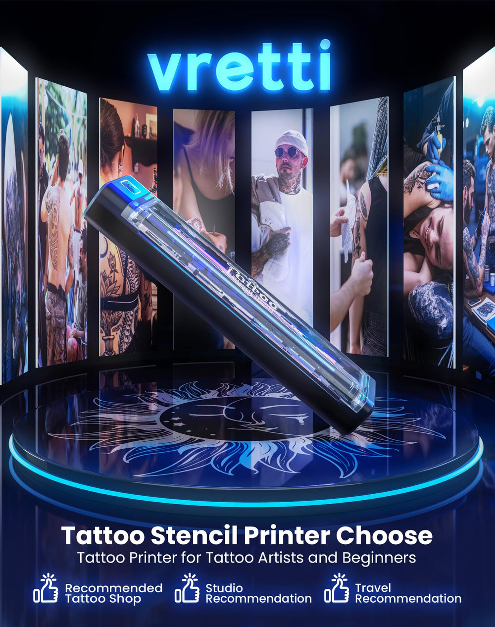 Vretti P84 1500mAh battery powers about 120 prints per charge