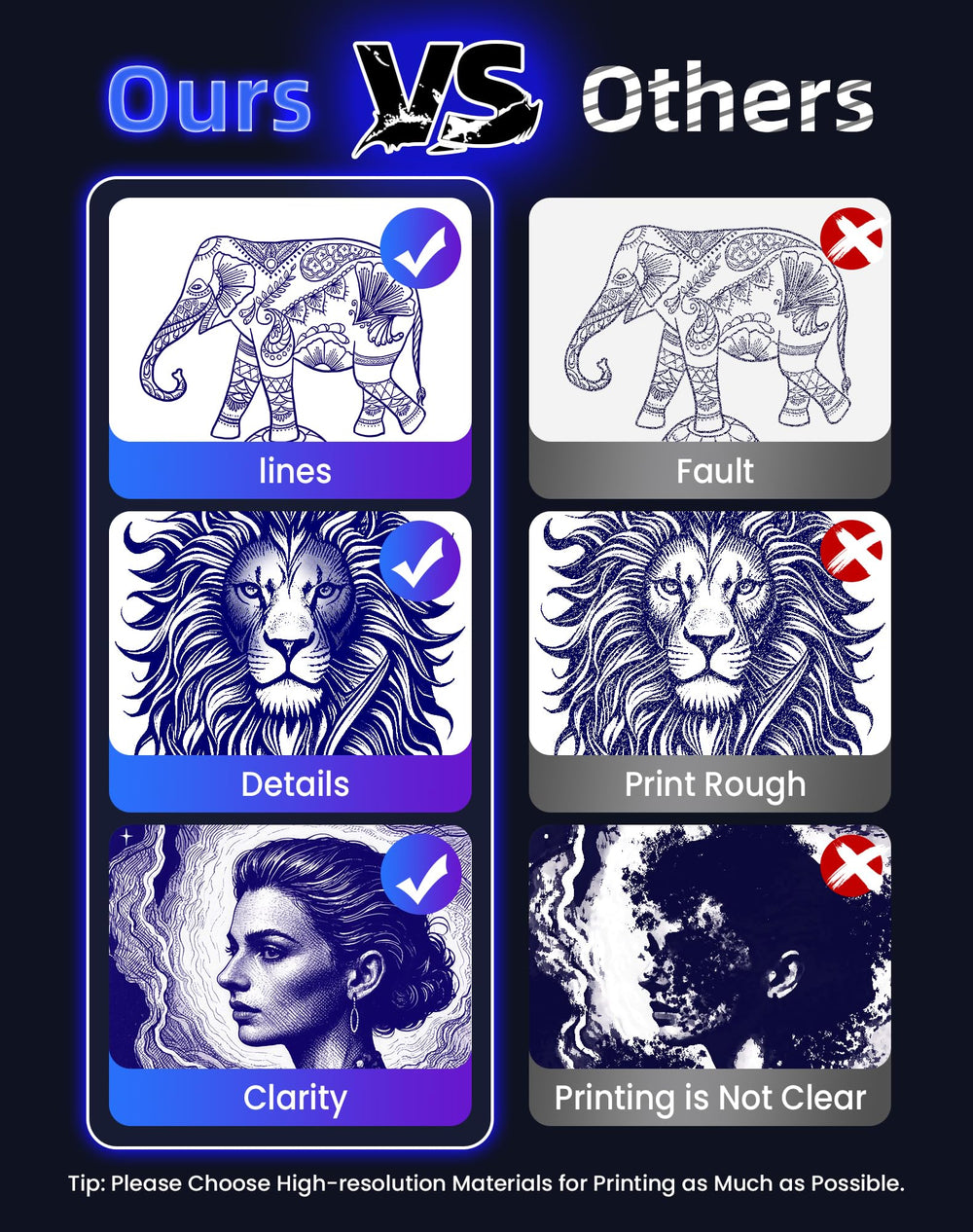 Vretti P84 with Tattoo Go app setup for direct image printing