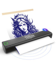 Vretti P84 tattoo stencil printer front view showing crisp transfers for quick outlines