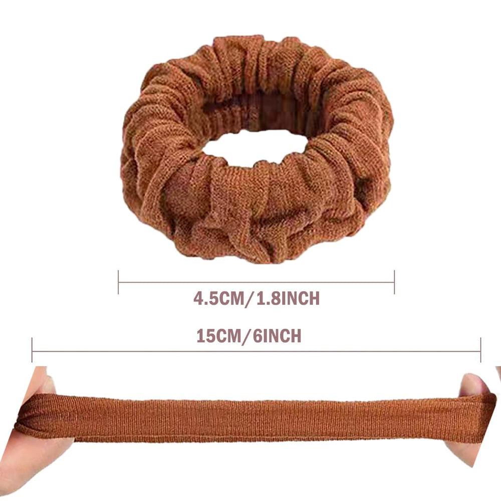 Vrose Flosi no-tangle elastic hair ties illustrate snag-free styling.
