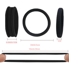 Vrose Flosi seamless hair tie close-up shows smooth edges for no pull.