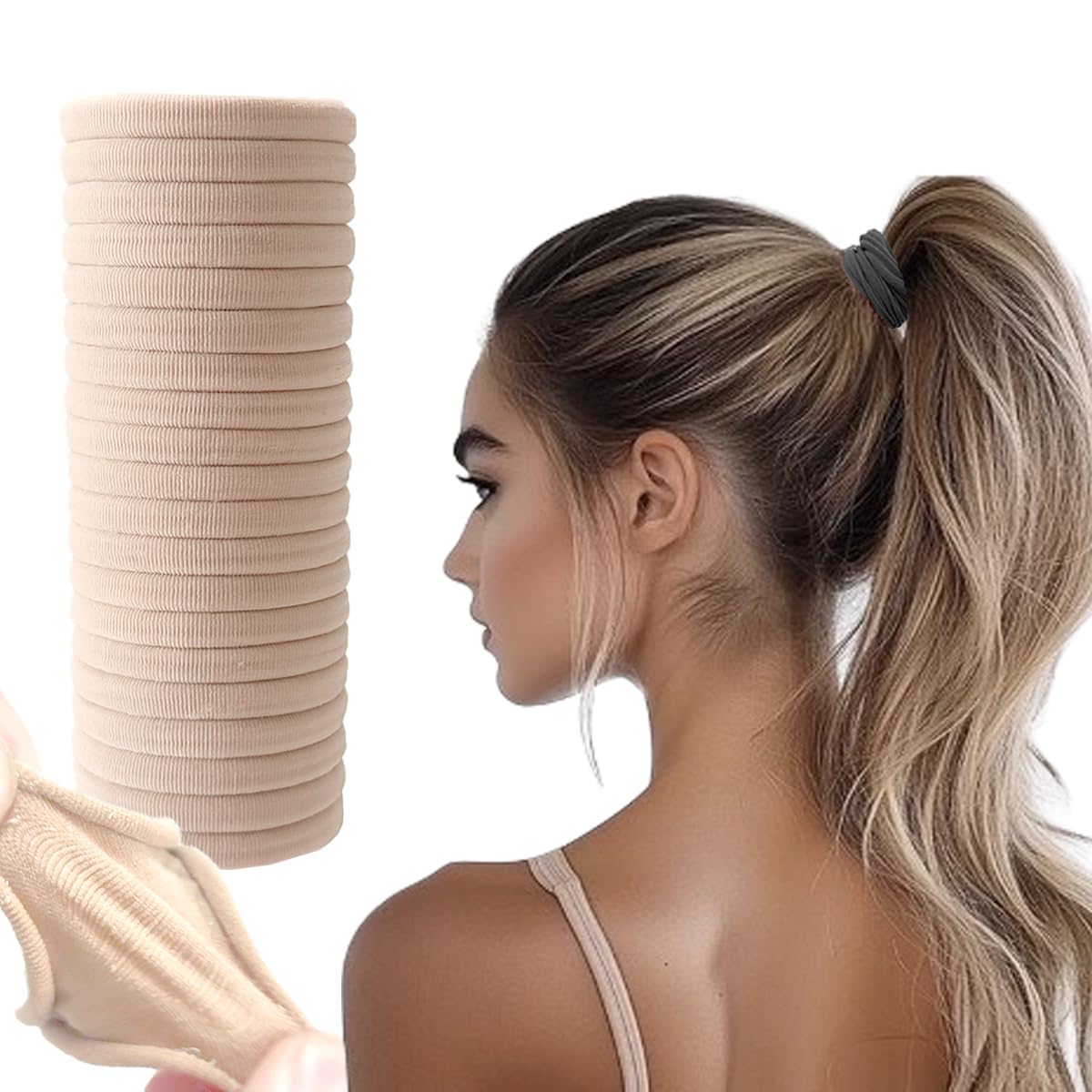 Vrose Flosi thick seamless hair tie pack enables quick styling with no snag.