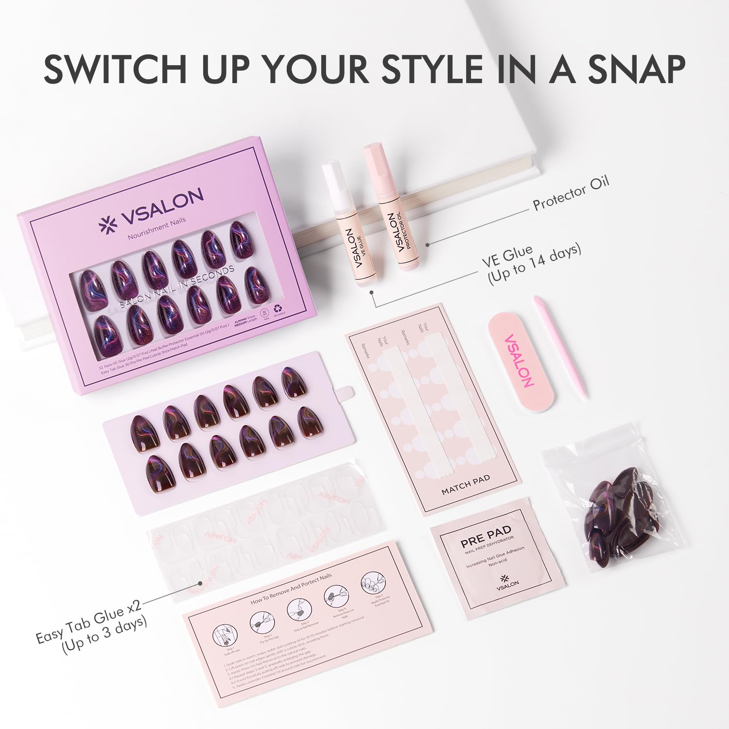 VSALON 16 sizes for perfect fit ensures comfortable manicure