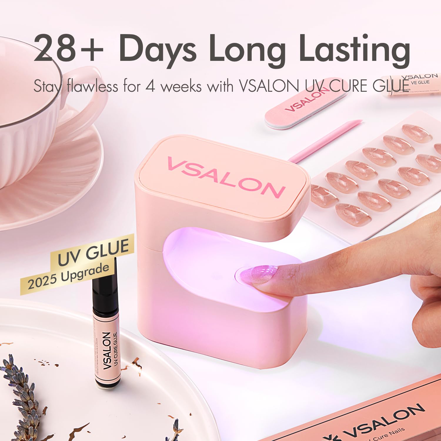 VSALON 16-size set displayed for a custom, snug fit across nails.