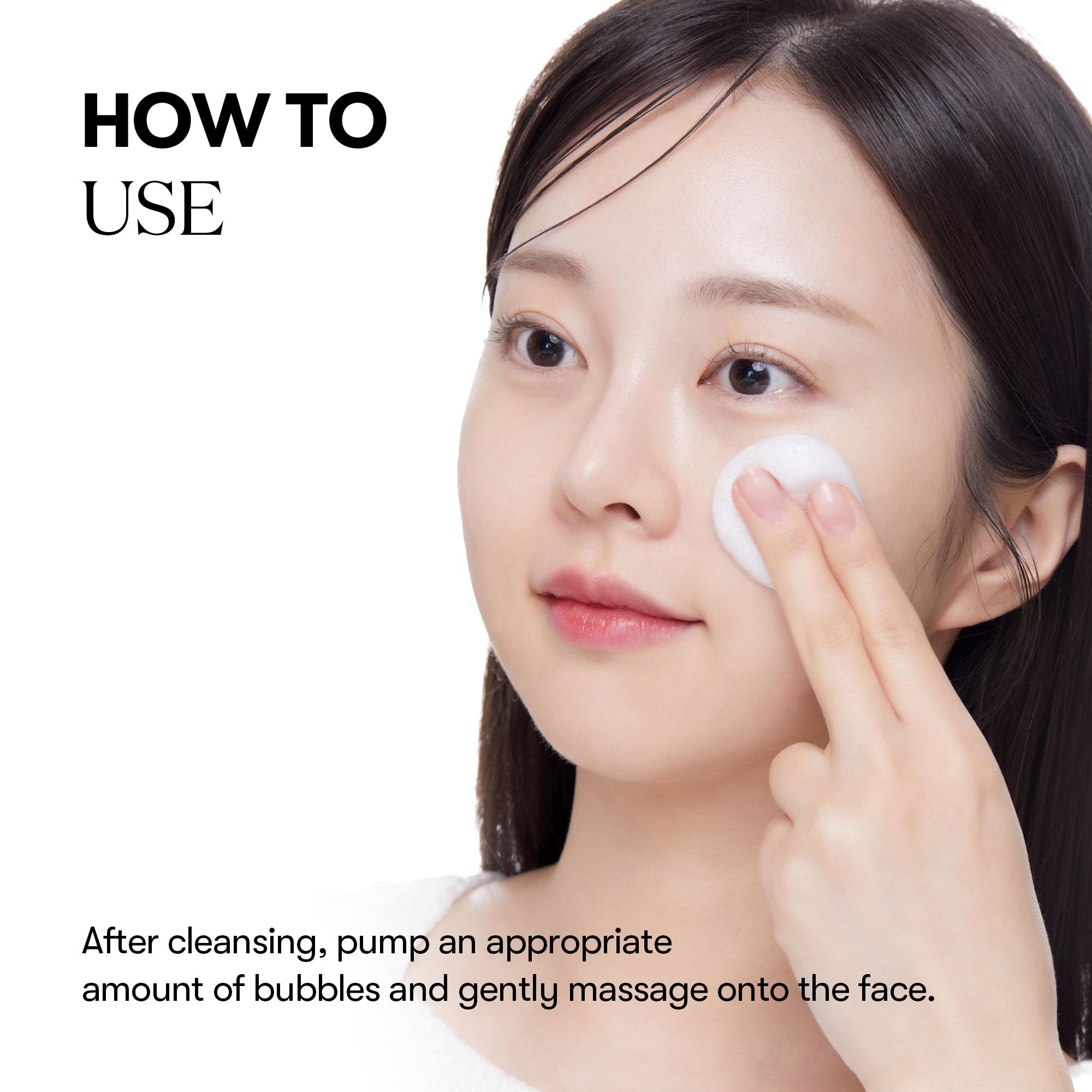 VT COSMETICS Bubble Serum swirl on skin showing gentle glow.