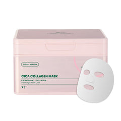 VT COSMETICS CICA Collagen Daily Mask packaging with 30 sheets and freshness cap.