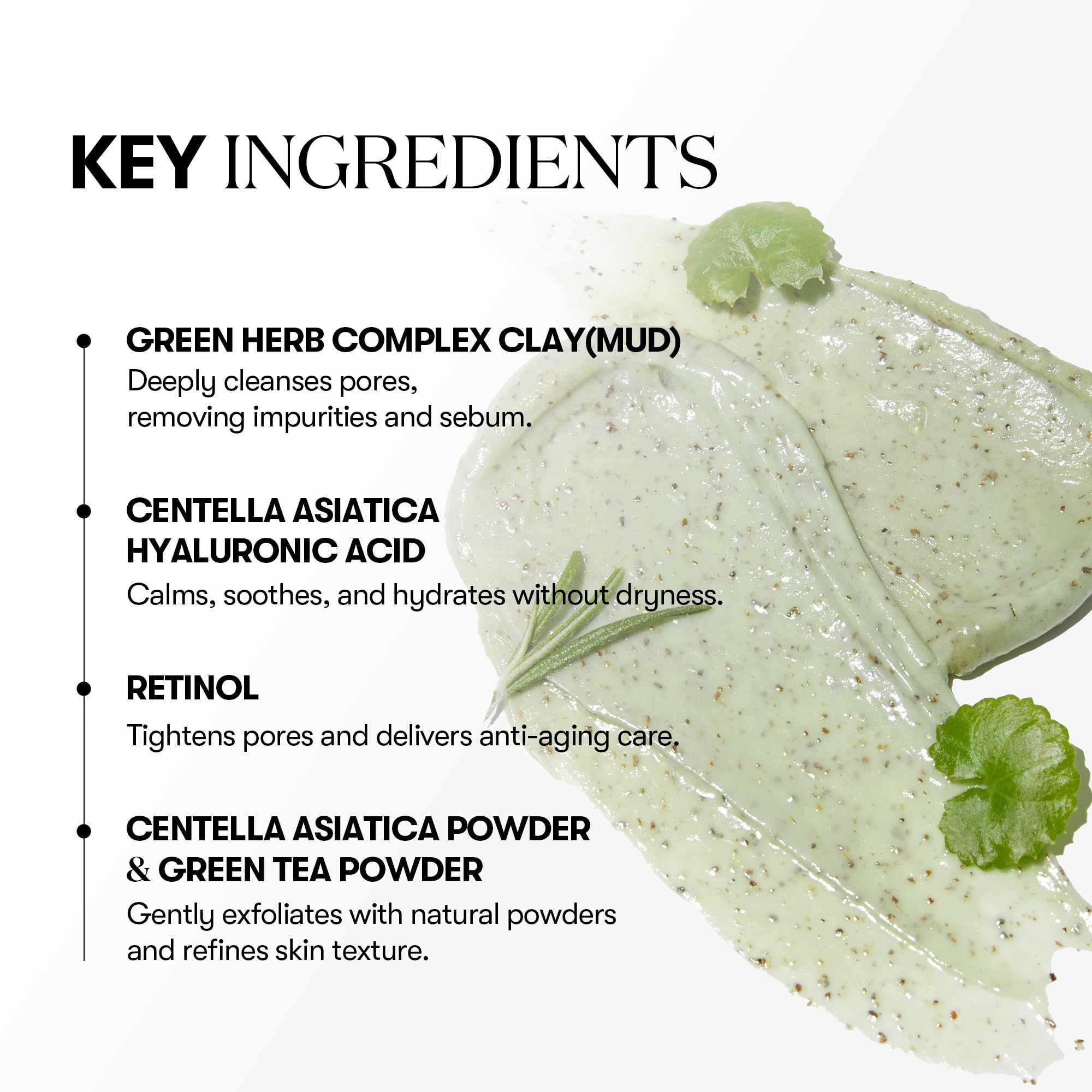 VT COSMETICS CICA Mask Cleanser green clay and Centella ingredients support balanced sebum.