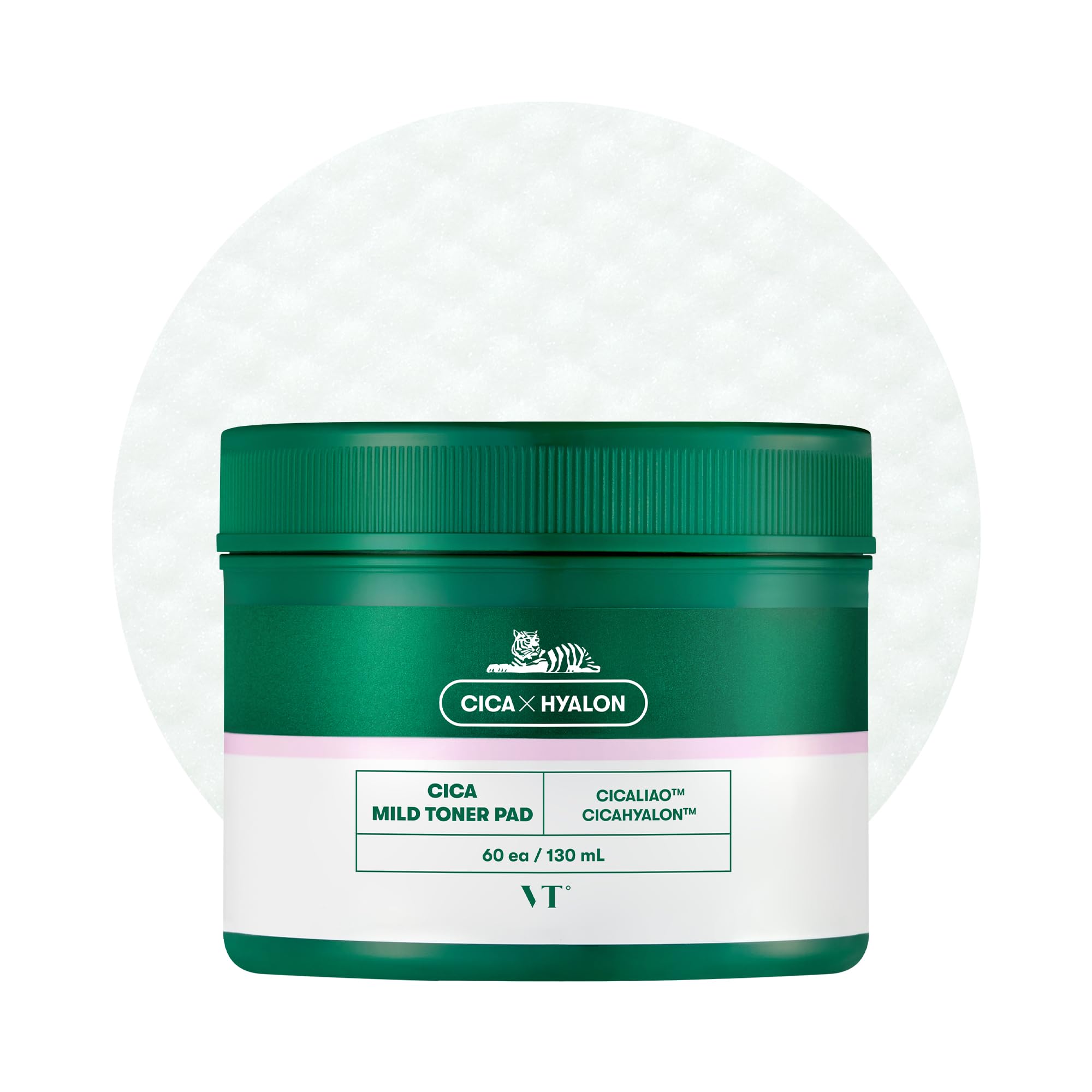 VT COSMETICS CICA Mild Toner Pad packaging is sleek and travel-friendly for daily use.