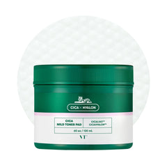 VT COSMETICS CICA Mild Toner Pad packaging is sleek and travel-friendly for daily use.