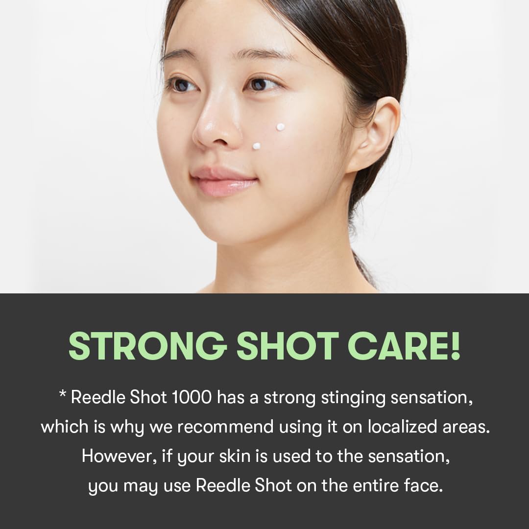 VT COSMETICS CICA Reedle Shot 1000 packaging underscores clean, minimal skincare appeal.