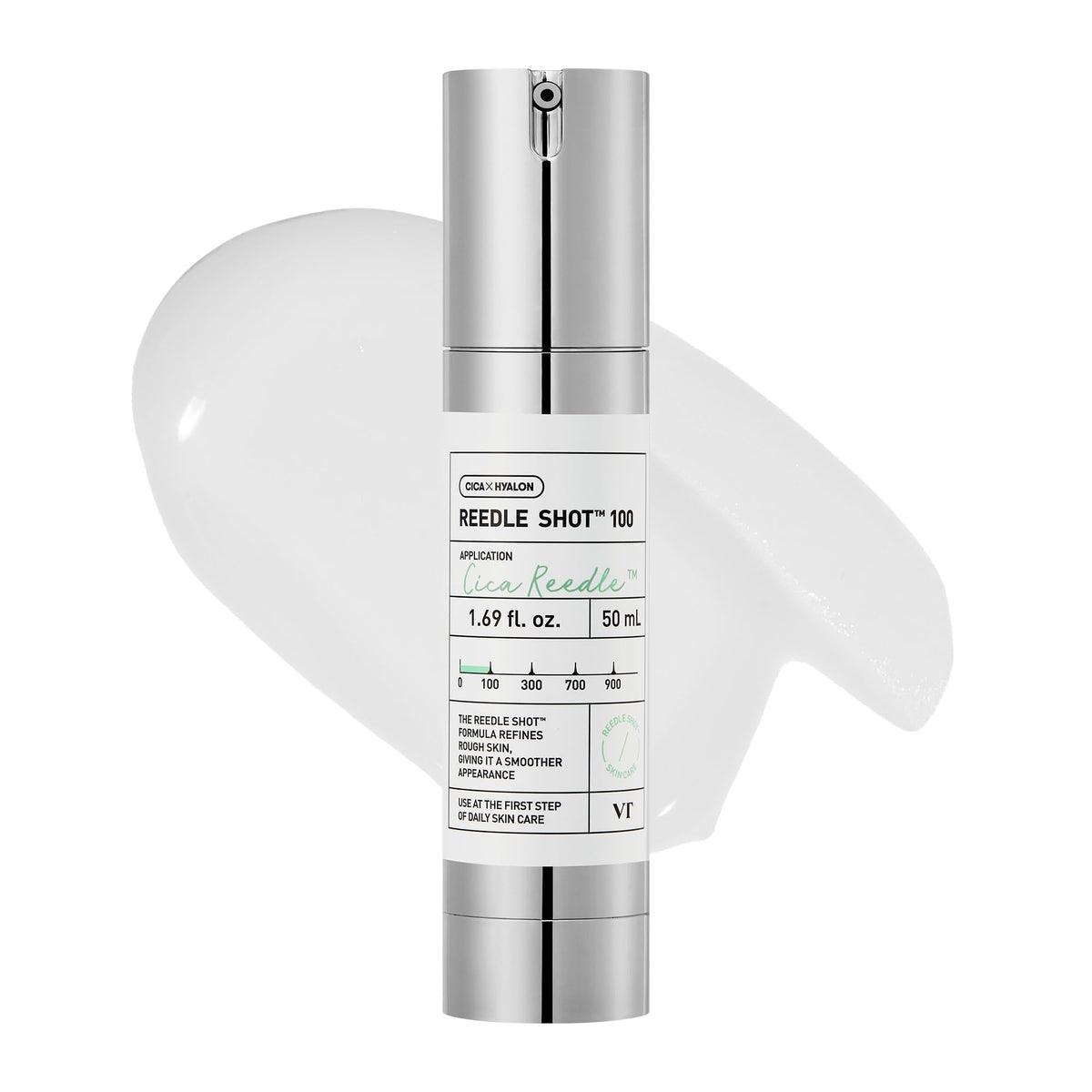VT COSMETICS CICA Reedle Shot bottle close-up for soothing skin renewal