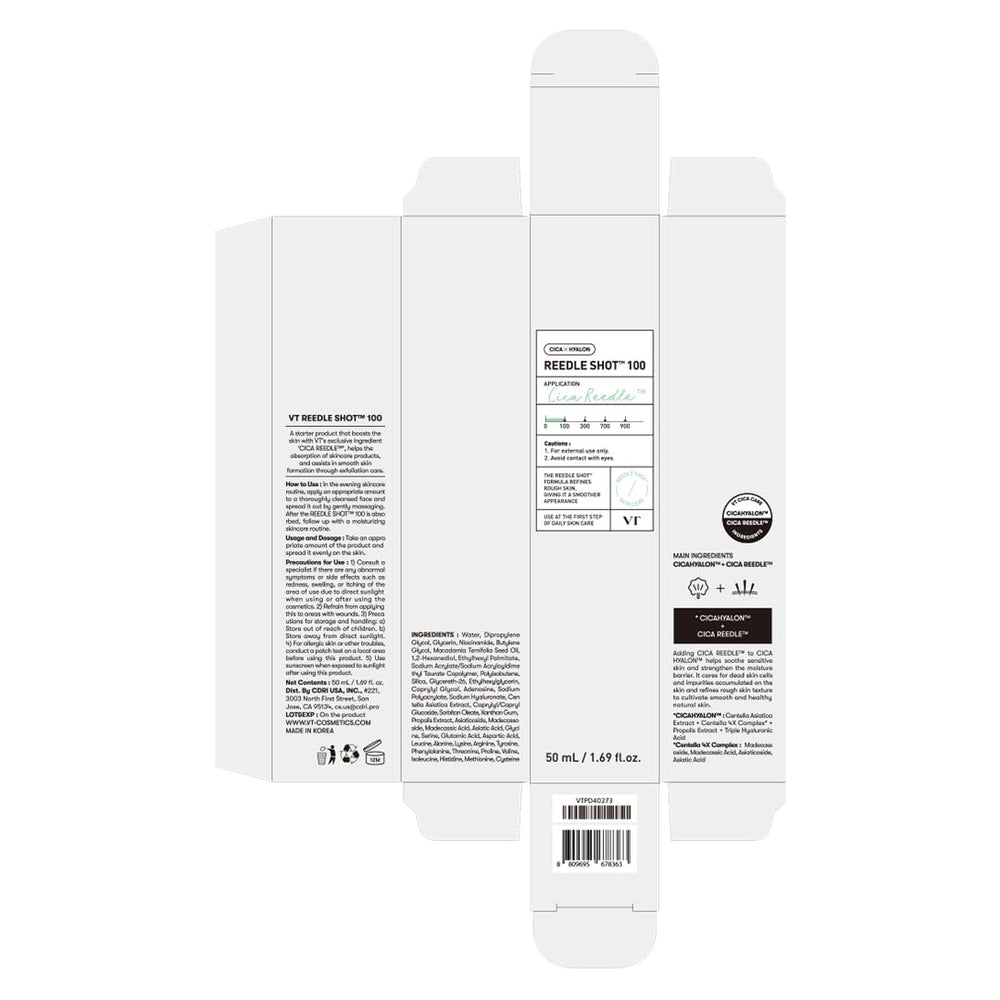 VT COSMETICS Reedle Shot shown with moisturizer for enhanced absorption