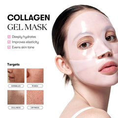 VT COSMETICS Collagen Reedle Shot step-1 mask applied for elasticity boost.