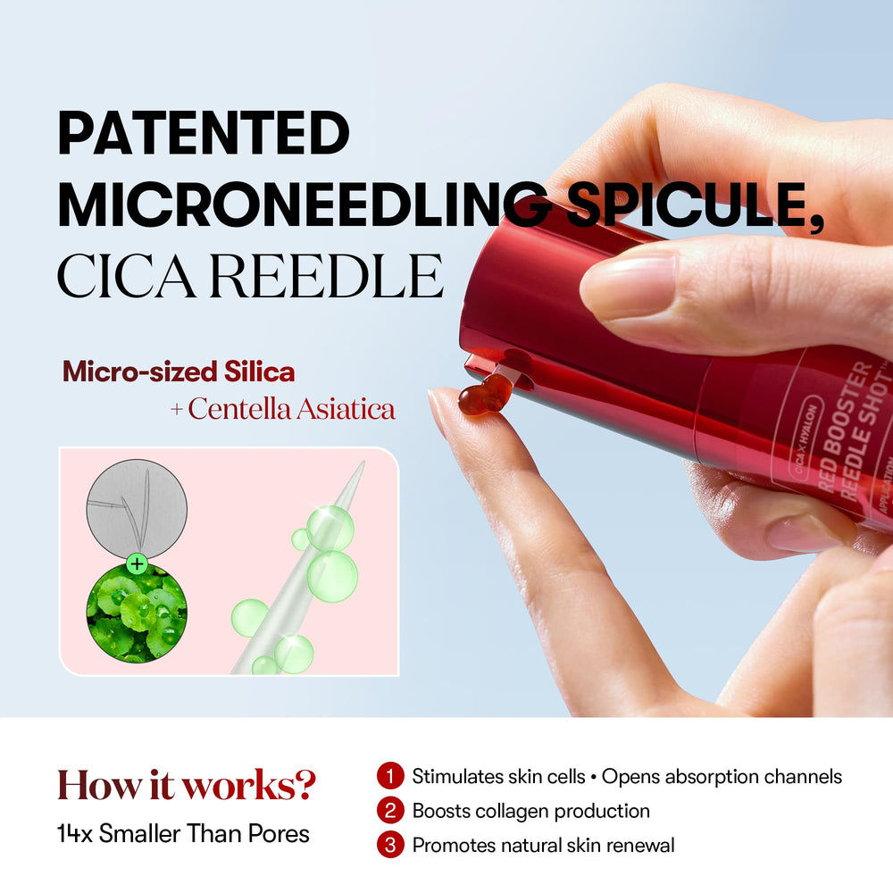 VT COSMETICS Color Reedle Shot Red Booster swirl texture demonstrates smooth blending for natural look.