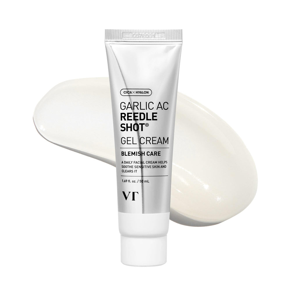 VT COSMETICS Garlic AC Reedle Shot Gel Cream bottle pour for easy daily application and refreshed skin.