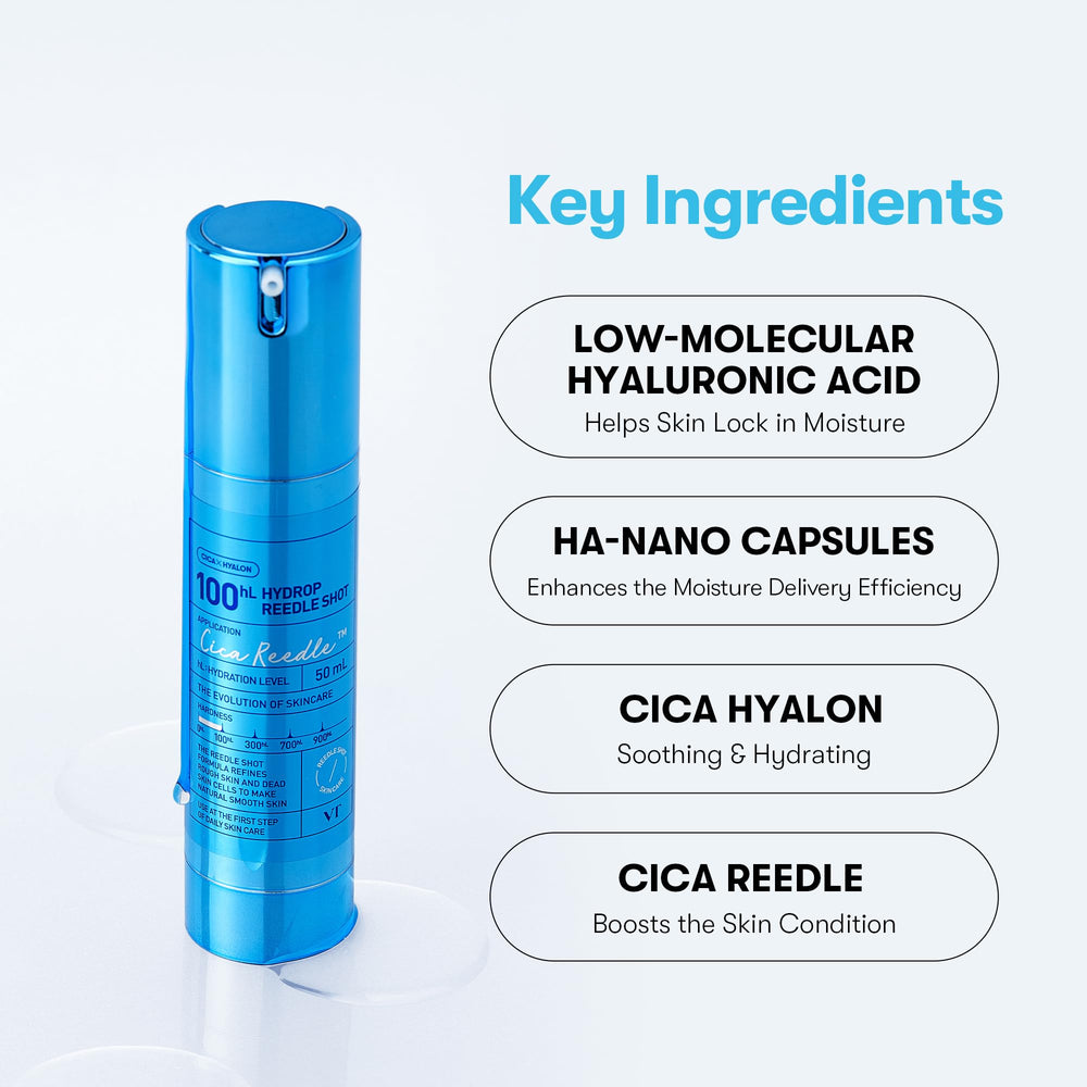 VT COSMETICS Hydrop Reedle Shot absorbs quickly with no stickiness, ideal for layering