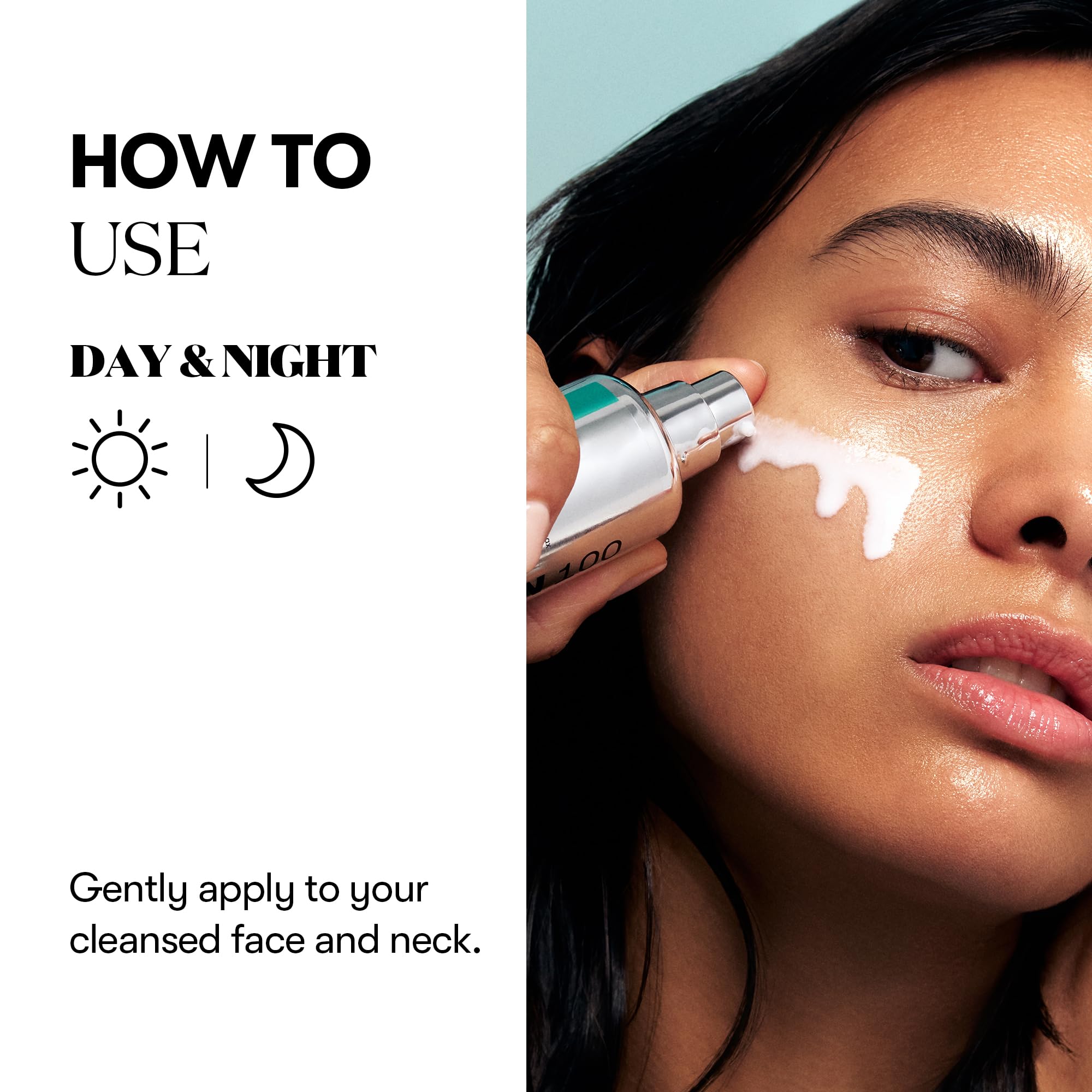 VT COSMETICS PDRN 100 Essence application routine shows quick absorption for day and night use.