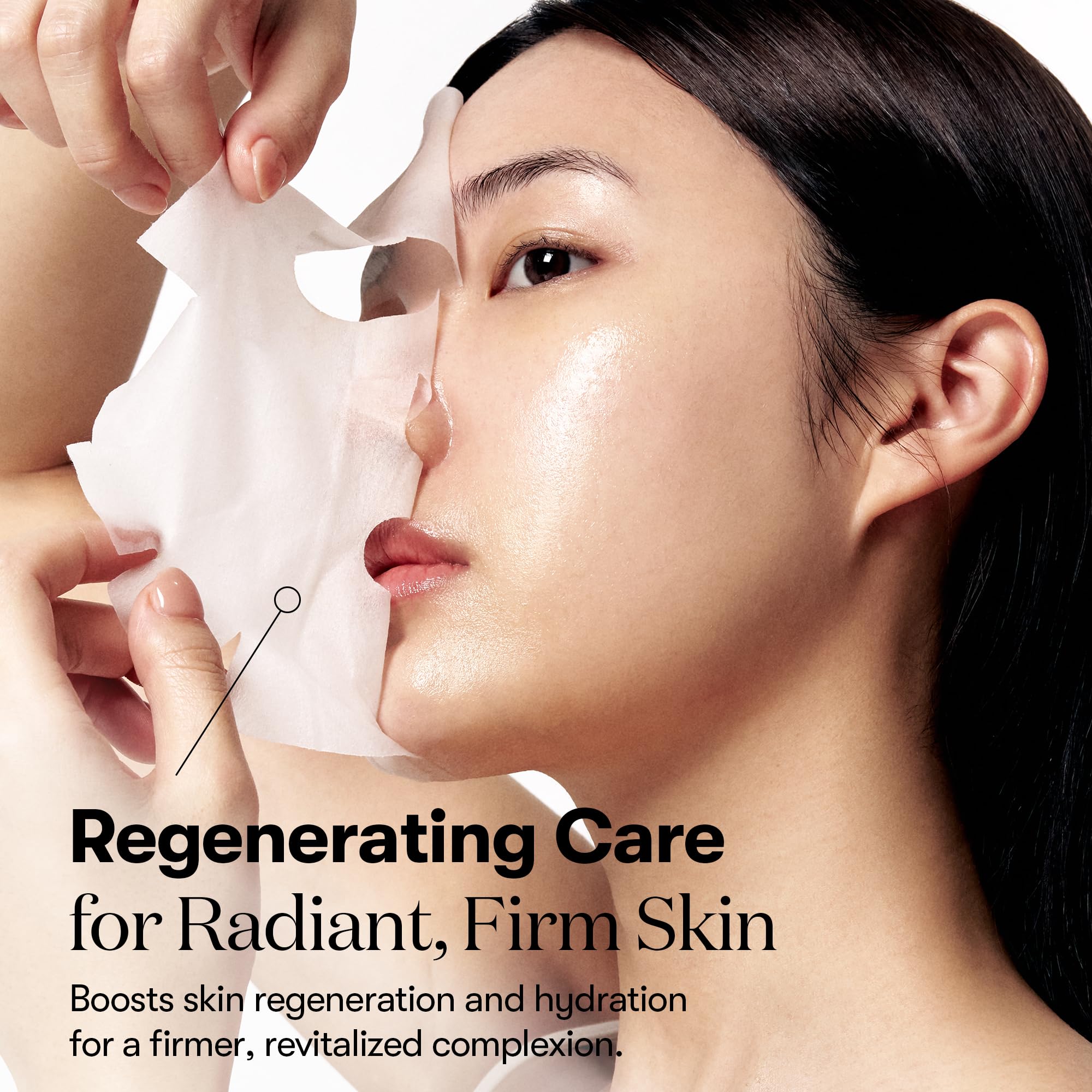 VT COSMETICS PDRN Daily Mask hyaluronic acid close-up shows hydration and plumping effect.