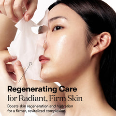 VT COSMETICS PDRN Daily Mask hyaluronic acid close-up shows hydration and plumping effect.