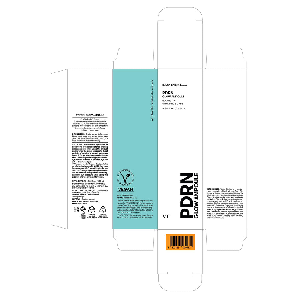VT COSMETICS PDRN Glow Ampoule on-the-go use for daily hydration.
