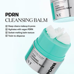 VT COSMETICS PDRN Grinding Cleansing Balm being applied for a one-step makeup removal
