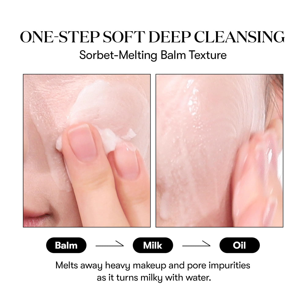 VT COSMETICS PDRN Grinding Cleansing Balm texture melts makeup effortlessly