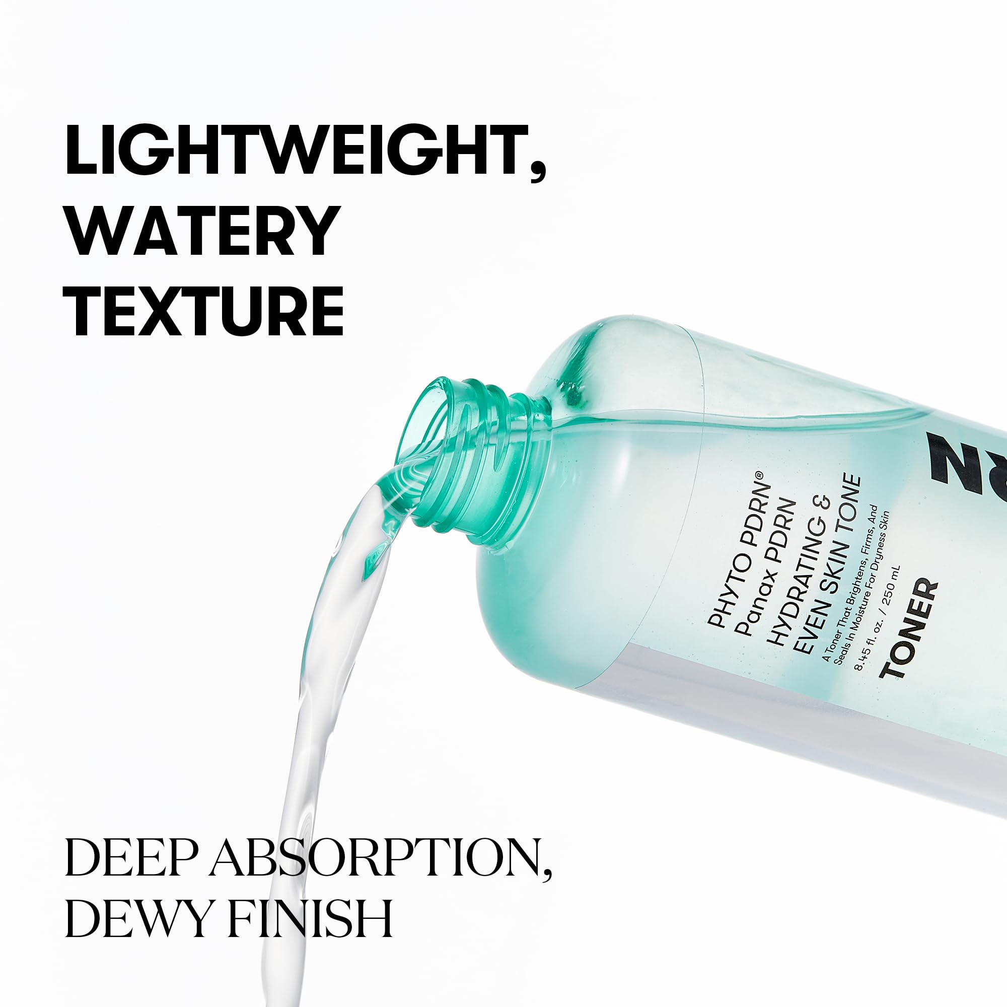 VT COSMETICS PDRN Toner mist application shows refreshing hydration for daily use.