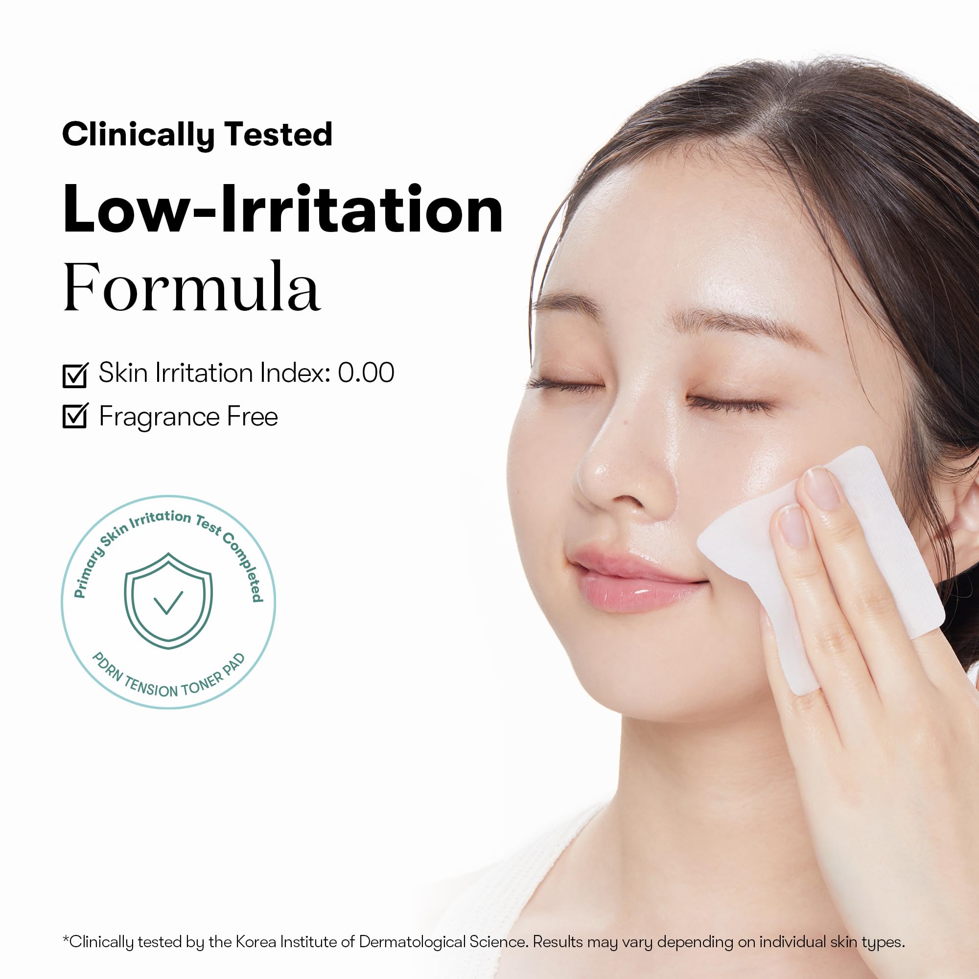 VT COSMETICS PDRN Tension Toner Pad, pad elástico vegano que abraza el contorno y mejora absorción.