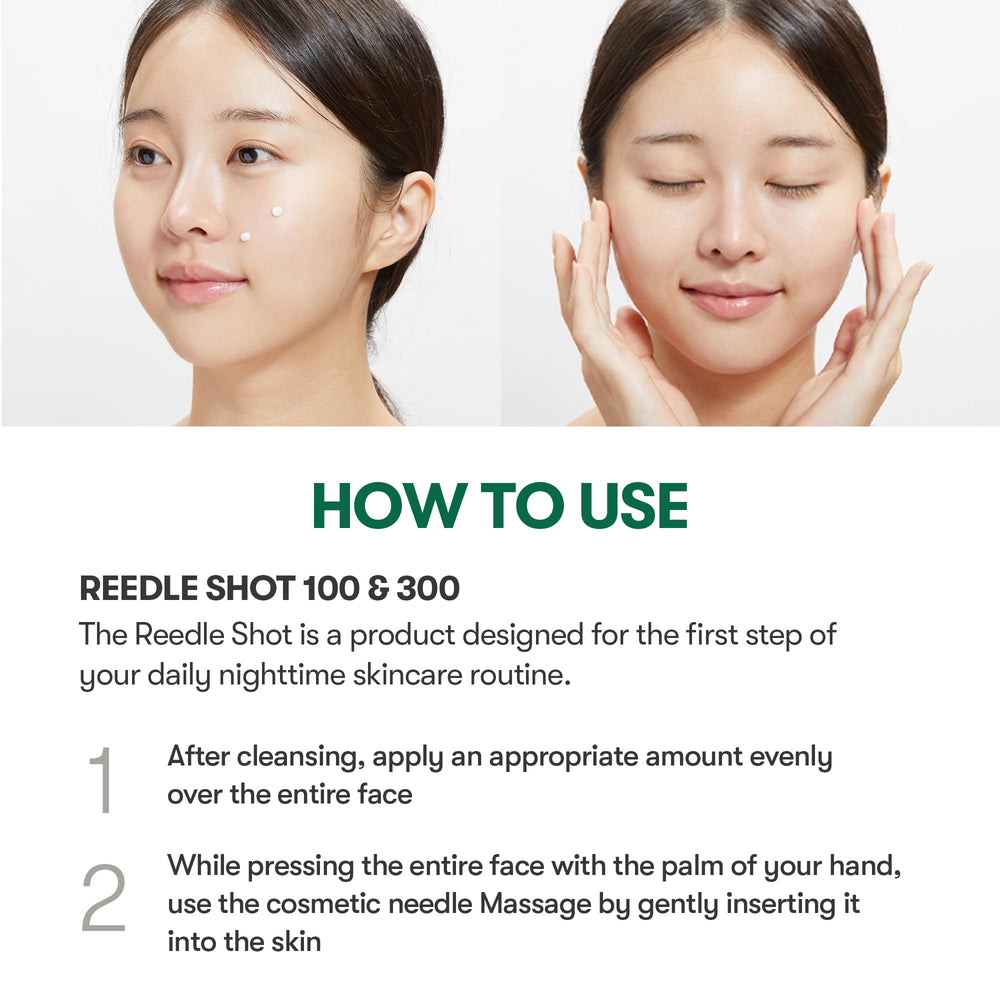 VT COSMETICS Pro Cica Reedle Shot 100 applying serum demonstrating barrier-supporting hydration.