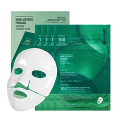 VT COSMETICS Pro Cica Reedle Shot 100 packaging shows soothing hydrogel technology for calm skin.