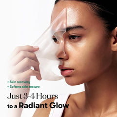 Two-step application image demonstrates customizable soothing care duration for VT COSMETICS mask.