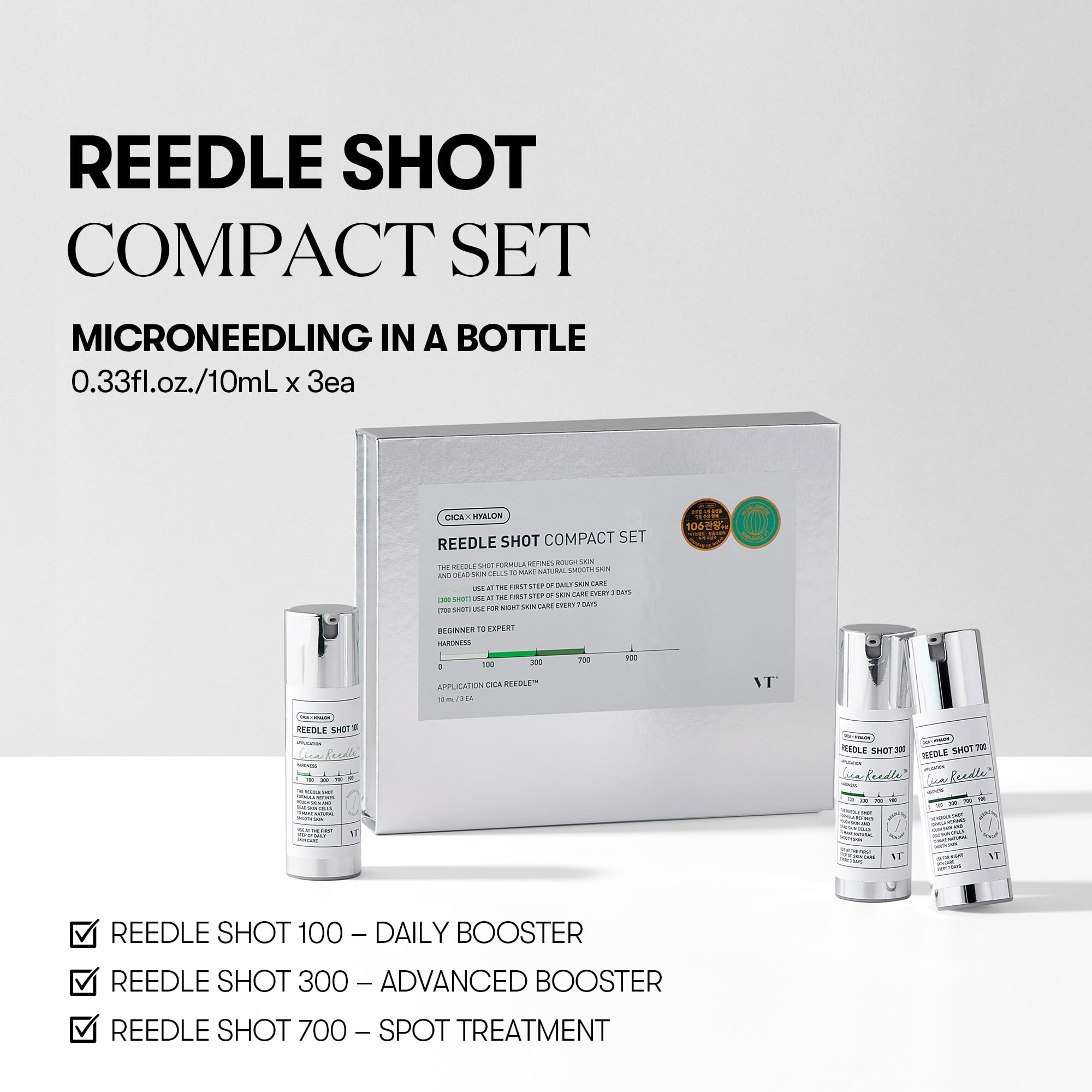 VT COSMETICS Reedle Shot 300 bottle enables deeper delivery for refreshed skin