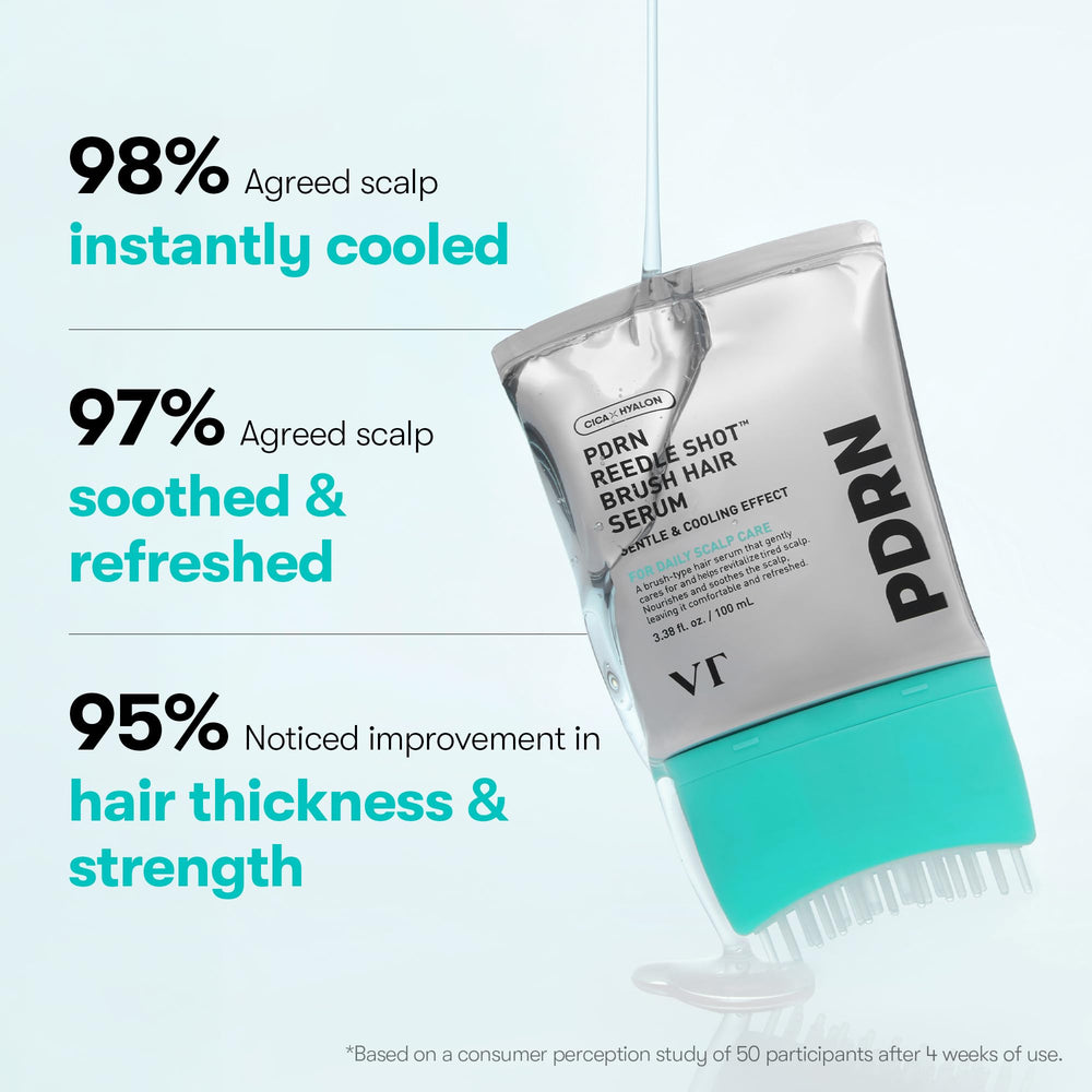 VT COSMETICS conceptual before-after hair styling example showing improved manageability