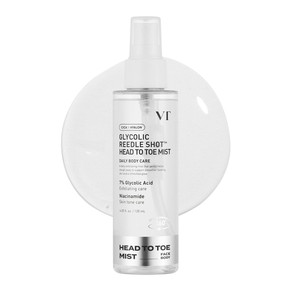 VT COSMETICS Reedle Shot bottle illustrating gentle exfoliation for smoother skin