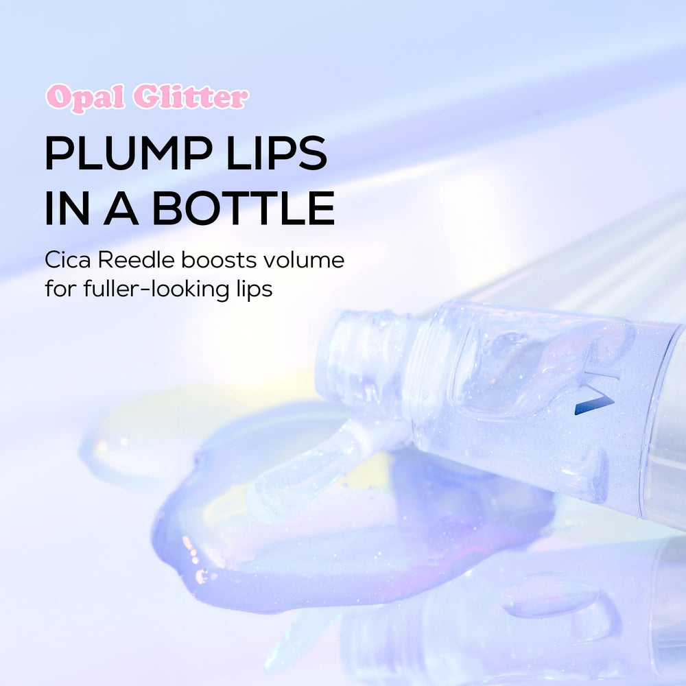VT COSMETICS Reedle Shot lip plumper glitter detail emphasizes sparkle and fullness