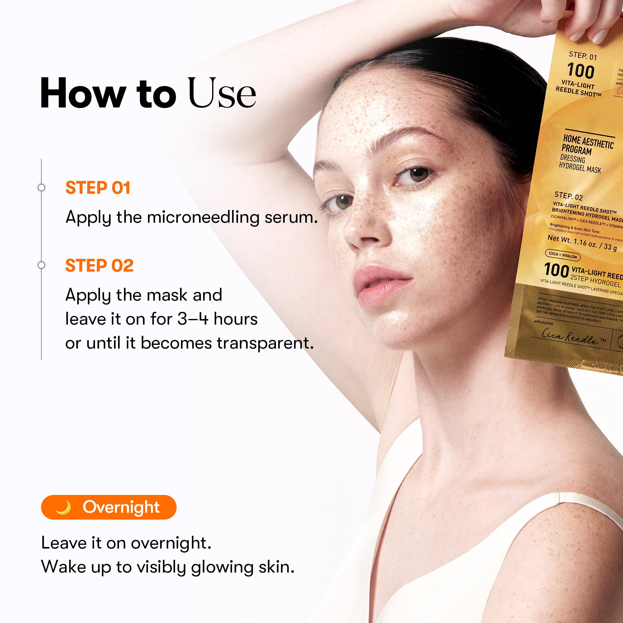 VT COSMETICS Vita-Light Reedle Shot 100 snug-fit hydrogel ensures absorption