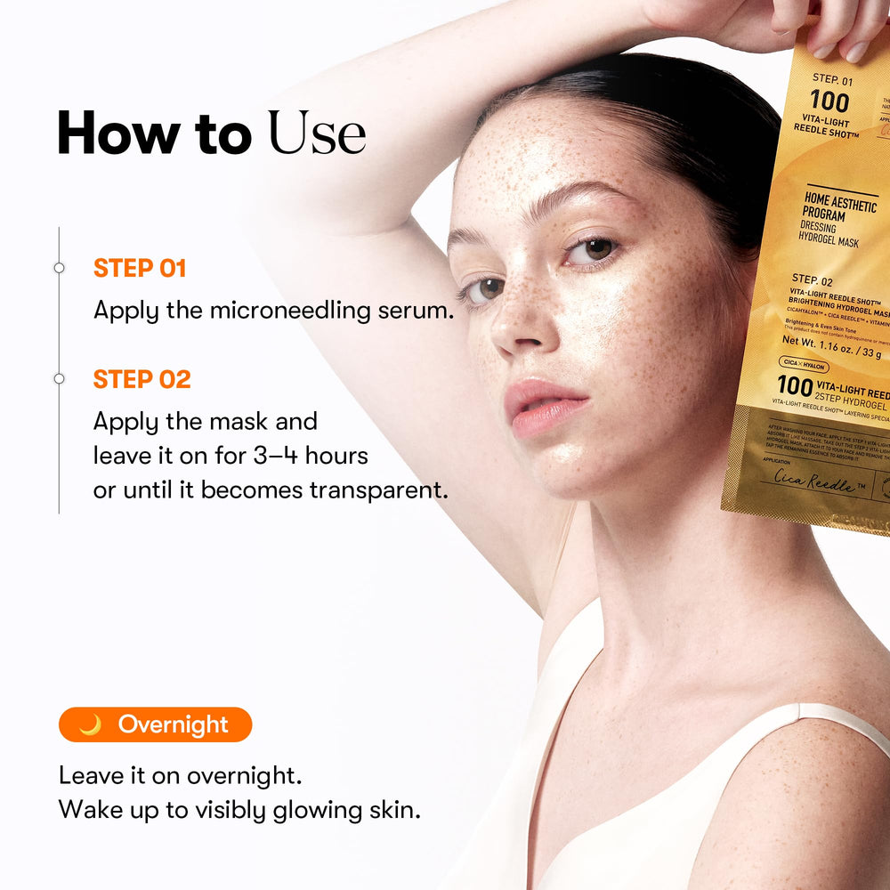 VT COSMETICS Vita-Light Reedle Shot 100 snug-fit hydrogel ensures absorption