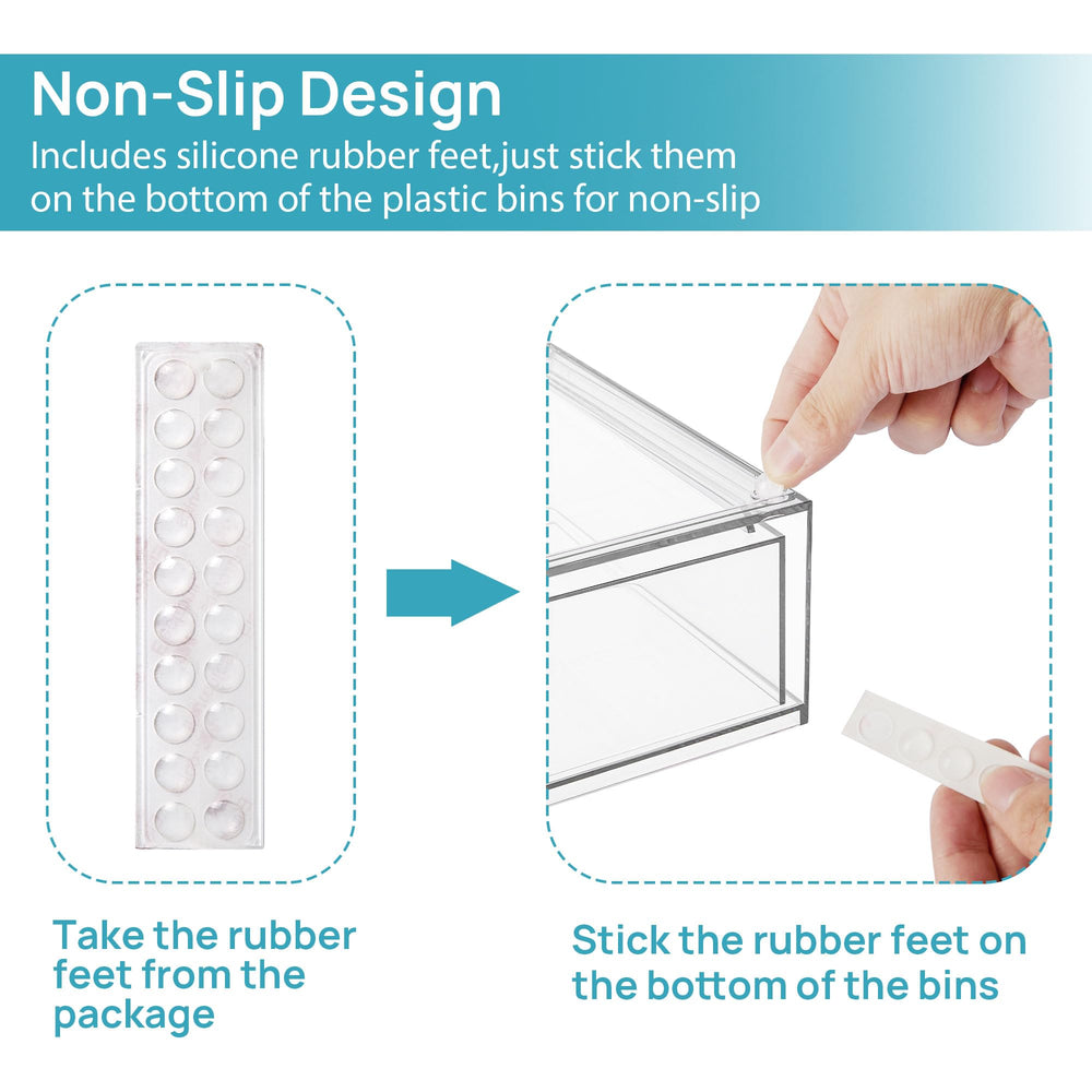 Vtopmart bathroom-counter organization bin helps keep cosmetics tidy and reachable.