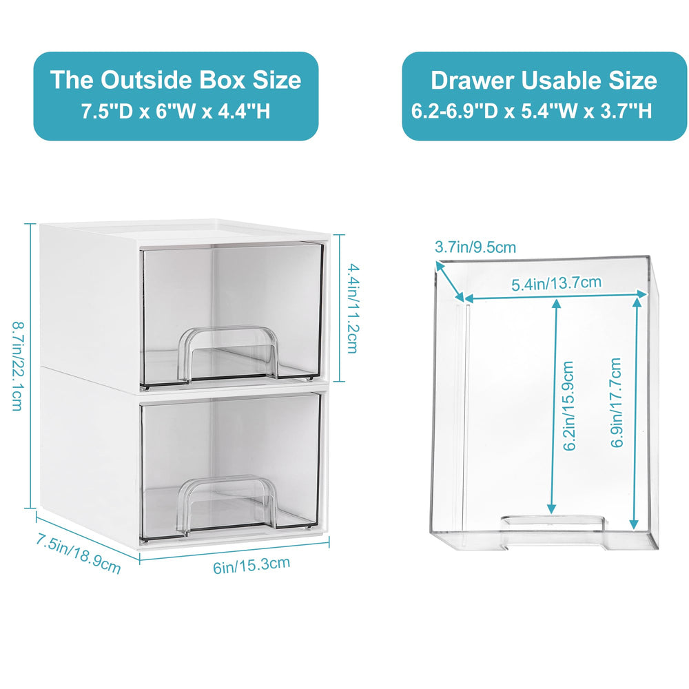 Vtopmart built-in handle and non-slip pads keep drawers steady.