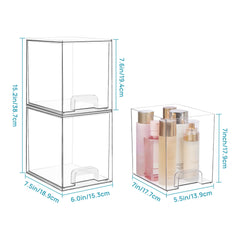 Vtopmart clear durable plastic material side view shows accessible skincare storage