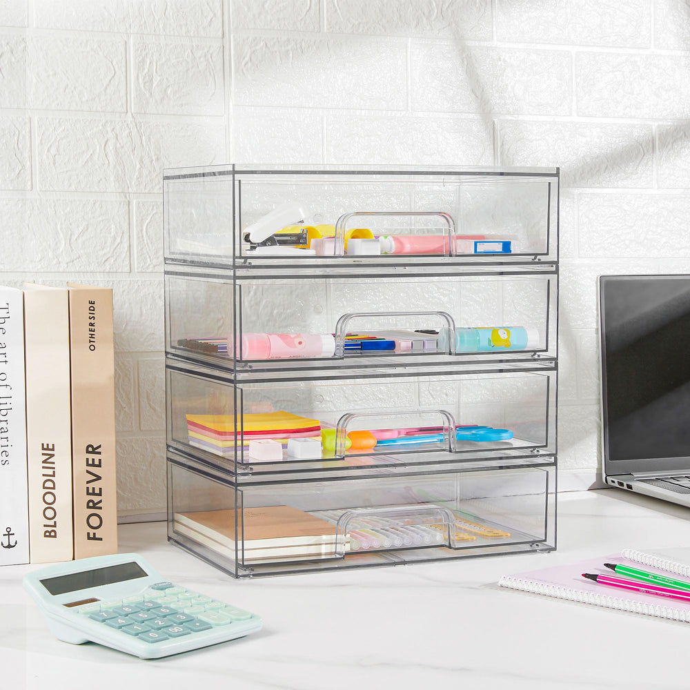 Vtopmart clear storage keeps contents visible and dust-free in any room.